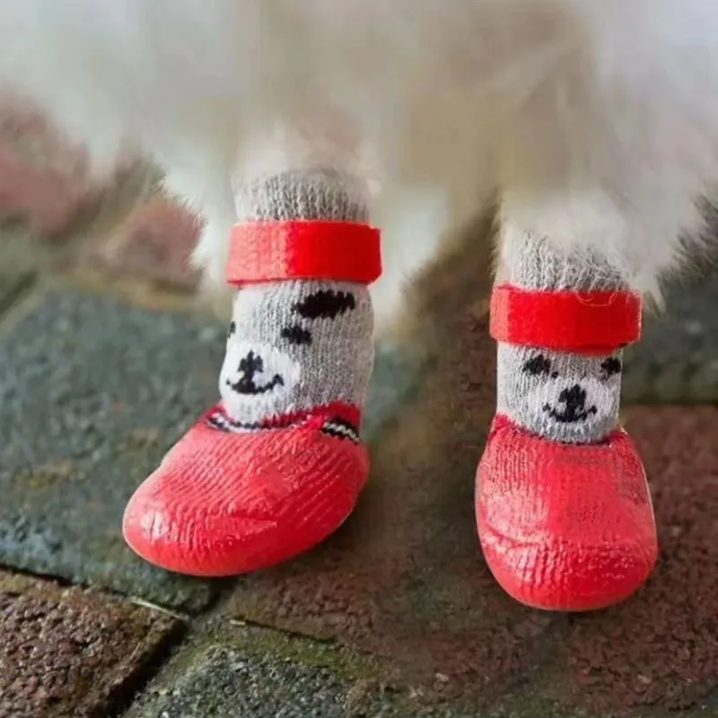 Winter Dog Shoes for Dogs Dog Boots Small Big Waterproof Anti-slip Socks Pets Products Slippers Puppy Poodle Zapatos Para Perro