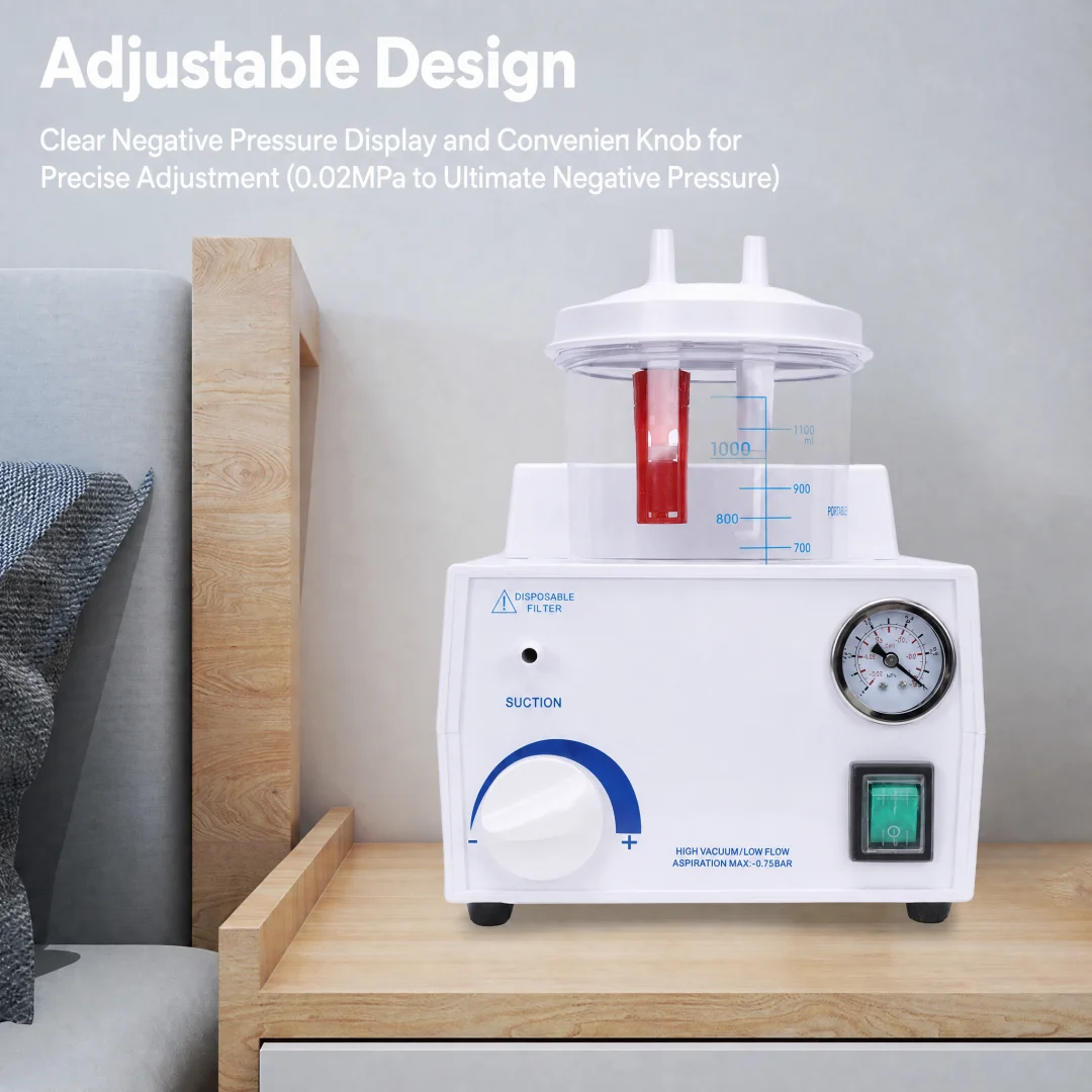 携帯用吸引器 11L/分 オイルフリーポンプ 低騒音 ≤60 - Suction Machine Medical のレビューと価格