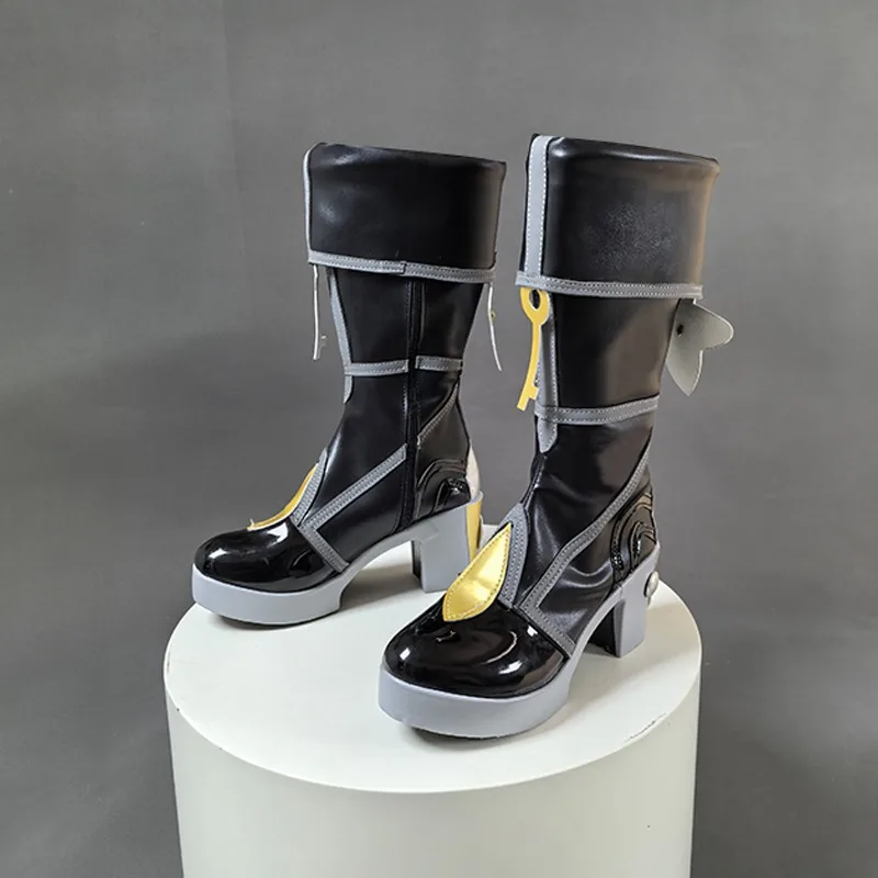 รองเท้าคอสเพลย์ Zenless Zone Zero Lucia อุปกรณ์เสริมอนิเมะ ของประกอบฉากคอสเพลย์ รองเท้าบูทงานฮาโลวีนและงานคาร์นิวัล รองเท้าหนัง PU ผลิตตามสั่ง