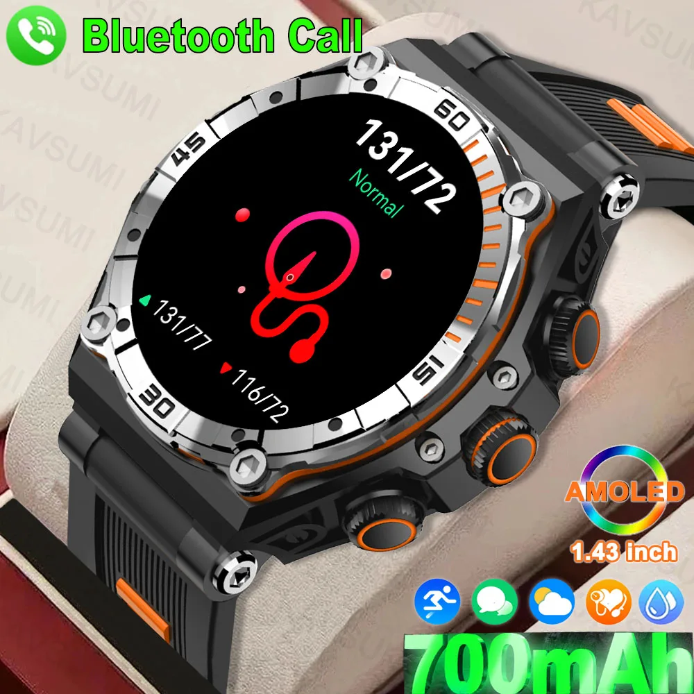 

2023 New 700 mah Bluetooth Call Men Smart Watch Heart Rate Blood Pressure Monitor IP68 Waterproof Women Fitness Sport Smartwatch