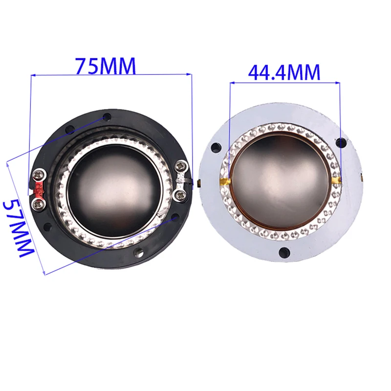 Tenghong 2 قطعة 44.4 مللي متر ثلاثة أضعاف صوت لفائف التيتانيوم فيلم الأسلاك النحاسية المستديرة ل مكبر الصوت المتكلم إصلاح أجزاء الملحقات الجمعية لتقوم بها بنفسك