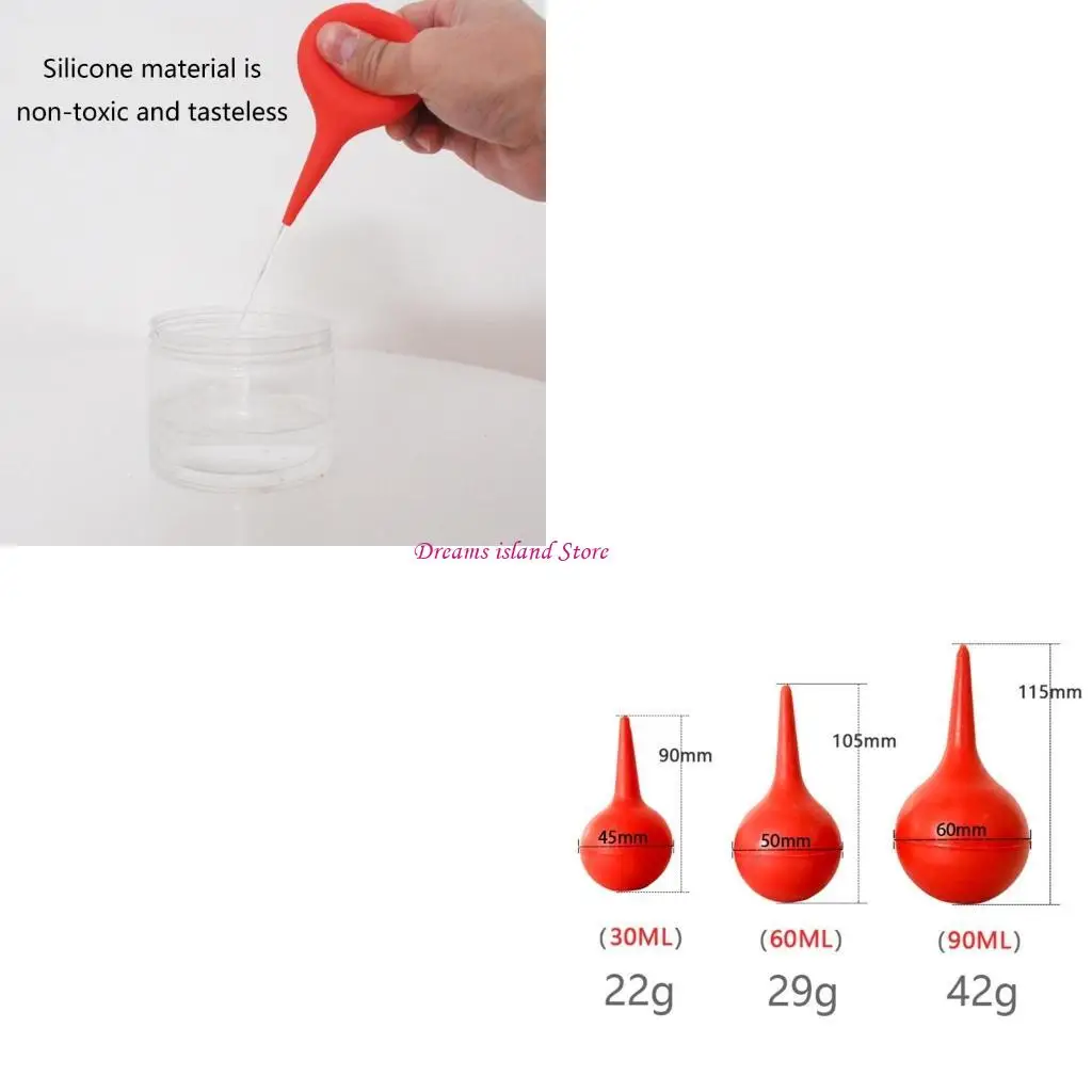 Telinga Hand Ear Ear Washing Squeeze Bulb Red Rubber Remeeze Bulb Pets Amniotic Fluid Suction Device HX6C