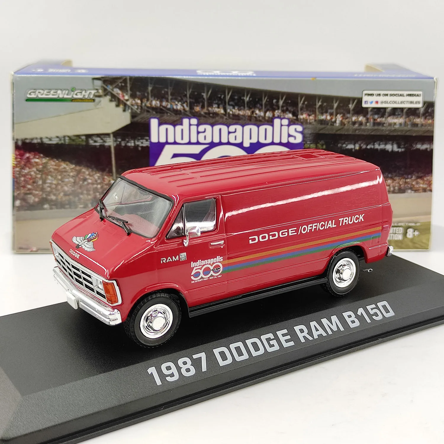 Modelo de coche de aleación fundido a presión GREENLiGHT escala 1:43 1987 DODGE RAM B150 Van
