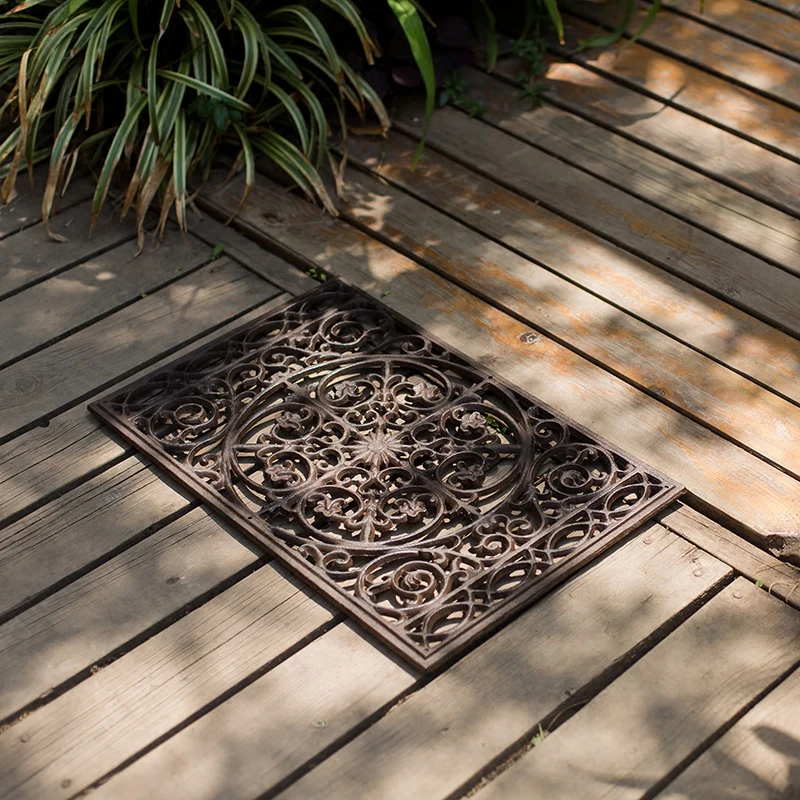 Cast iron decorative ornaments, foot mats, door mats, non-slip mats, garden courtyard foyer groceries ZAKKA