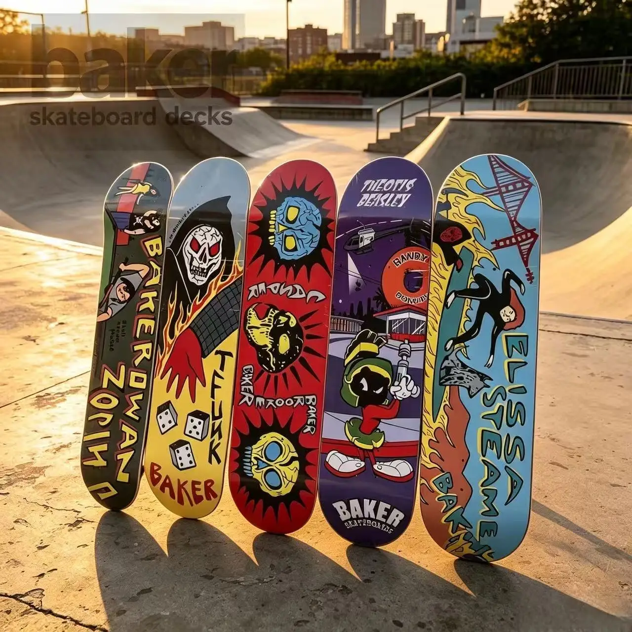 BAKER DEATH WISH   Skateboard High Quality Complete 100% Canada Maple  7-Layer Cold-Pressed Epoxy Resin 7.75 8.0 8.25 8.5 Inch