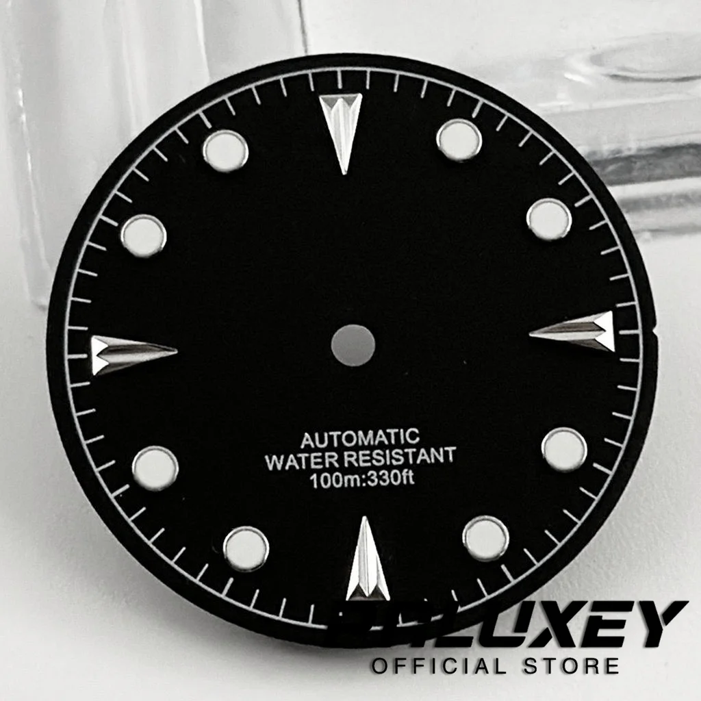 29 มม.สีเขียวส่องสว่างนาฬิกาสําหรับ NH35 NH36 ETA2824 2836 Miyota 8215 การเคลื่อนไหวสีดําสีขาวสีเขียวสีฟ้านาฬิกาใบหน้า