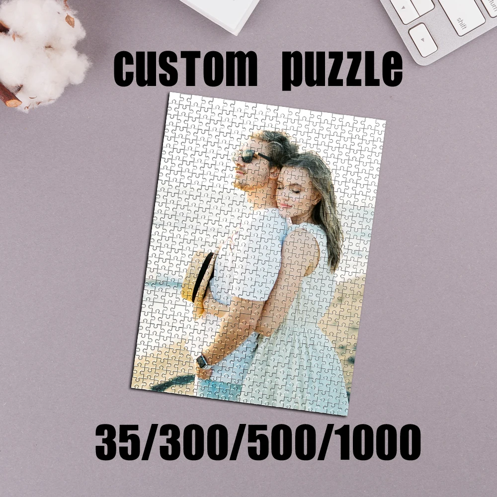 Puzzle photo personnalisé, couple personnalisé sur la plage, cadeau d'anniversaire, décoration de chambre, cadeaux exquis