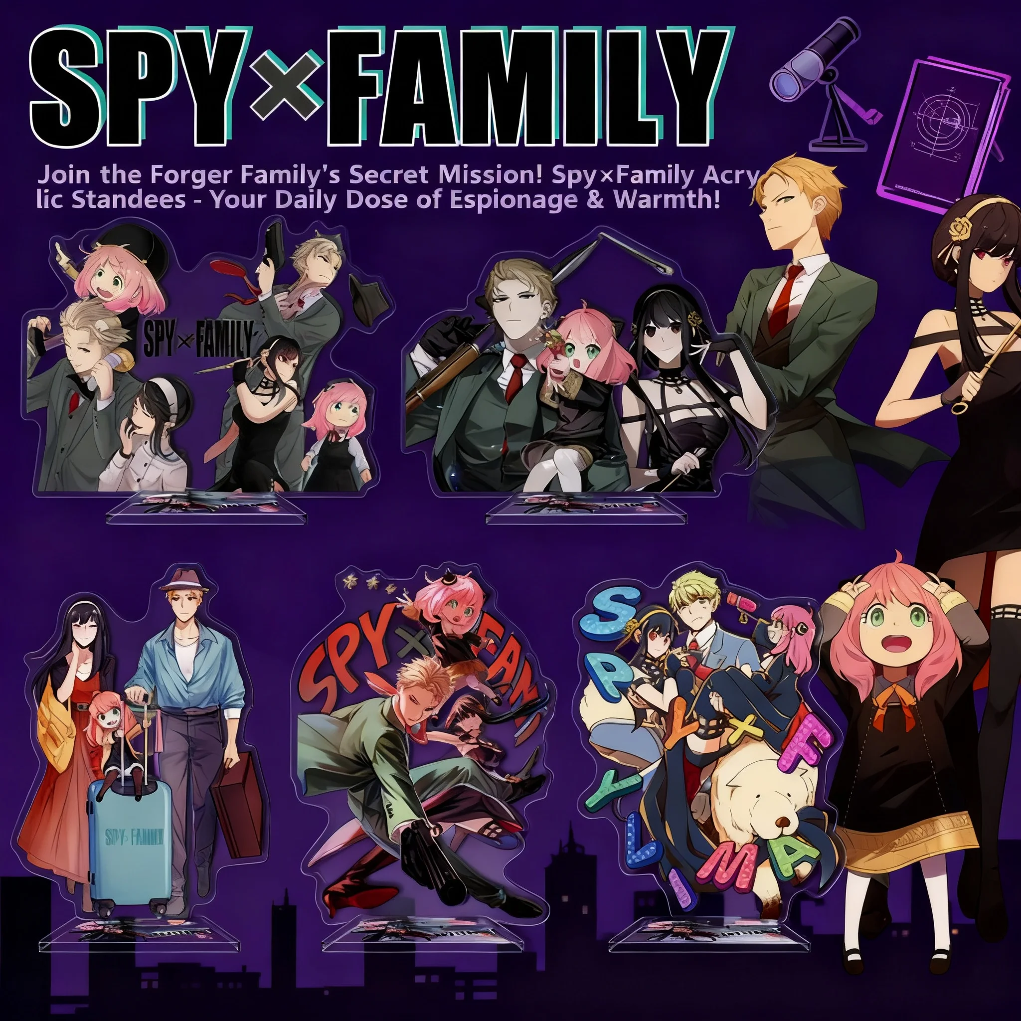 

Акриловая подставка SPY FAMILY (41-80 см) — аниме-мерч, школьные принадлежности, коллекционные фигурки, декор SPY FAMILY