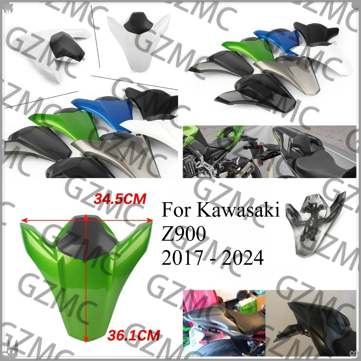 

Чехол на заднее сиденье мотоцикла, обтекатель заднего пассажирского сиденья, часть Z 900 2018 2019 2022 для Kawasaki Z900 2017-2024