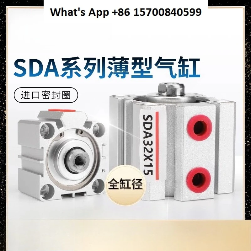 

Small Pneumatic Thin Cylinder SDA12 16 20 25 32 40 50 63x5 10 15 S B