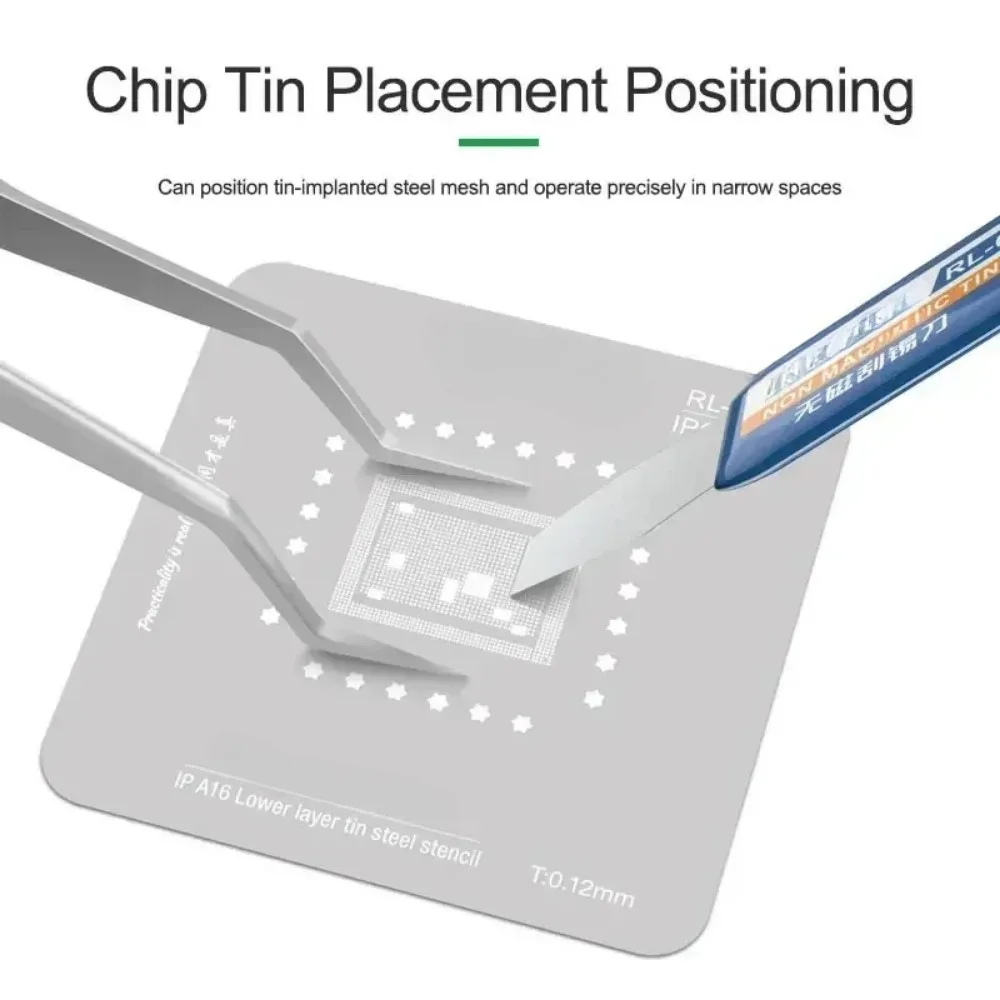 ST-20 pinças de precisão pontas curvas chip estanho pinças de posicionamento para ferramentas de reparo de placa de circuito de telefone móvel