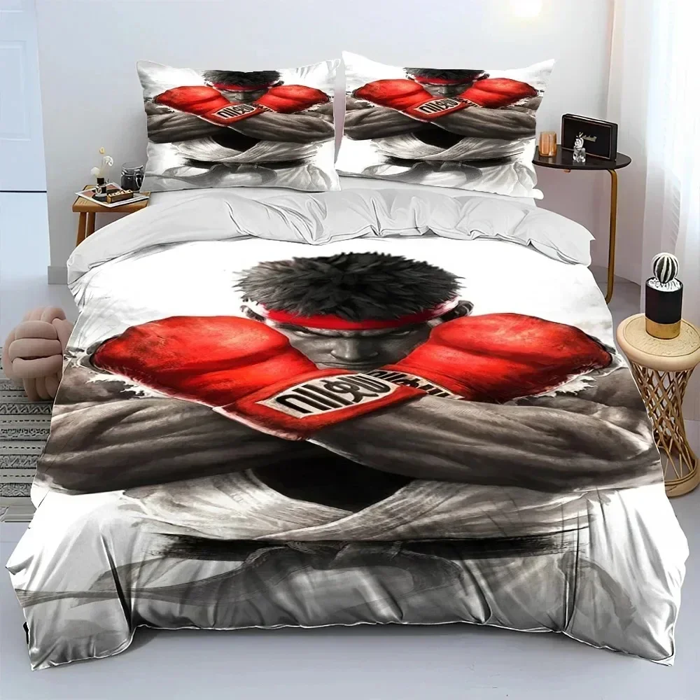 Luxury New 3D Print Street Fighter Retro Game Gamer Bedding Set,Duvet Cover Bed Set Quilt Cover Pillowcase,king Queen Size