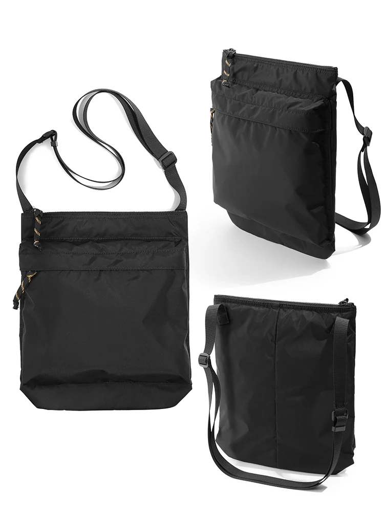 Sacs à bandoulière décontractés de style japonais pour hommes, sac en nylon grillé, sac de messager de grande capacité, sac imperméable et durable, initié