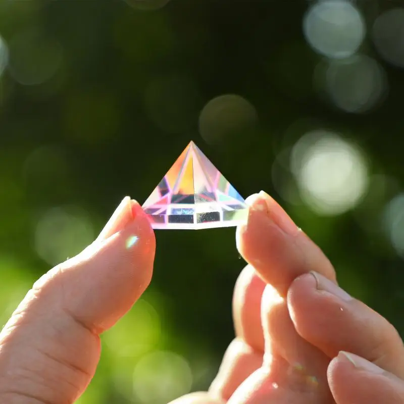 Sun catcher Aurora cabin color prism multi-sided cube pyramid regalo di compleanno ultra-mini