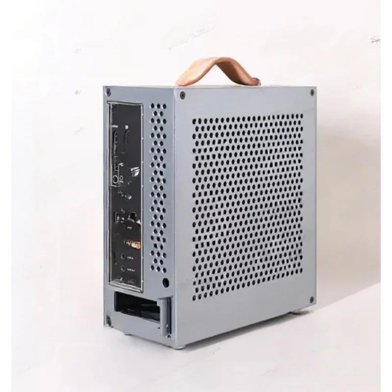 BUG-D1 DC-ATX Power Supply Half-Height Knife-Cut Mini-ITX Case Soft Router Aluminum Alloy Barebone Case1PC