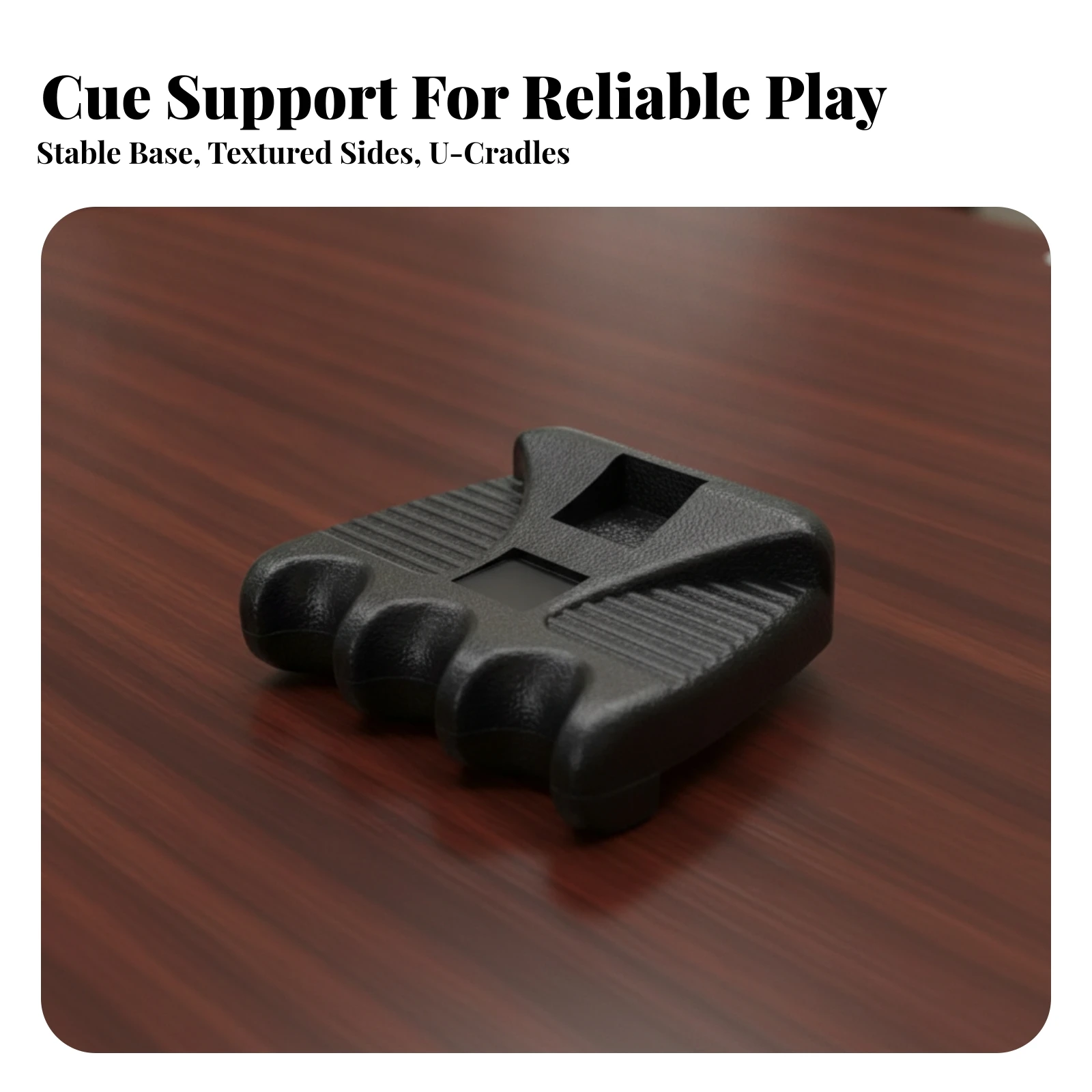 Billiard Cue Rest Holder No Installation Required Tabletop Billiard Cue Holder Compact Textured for Home Game Rooms