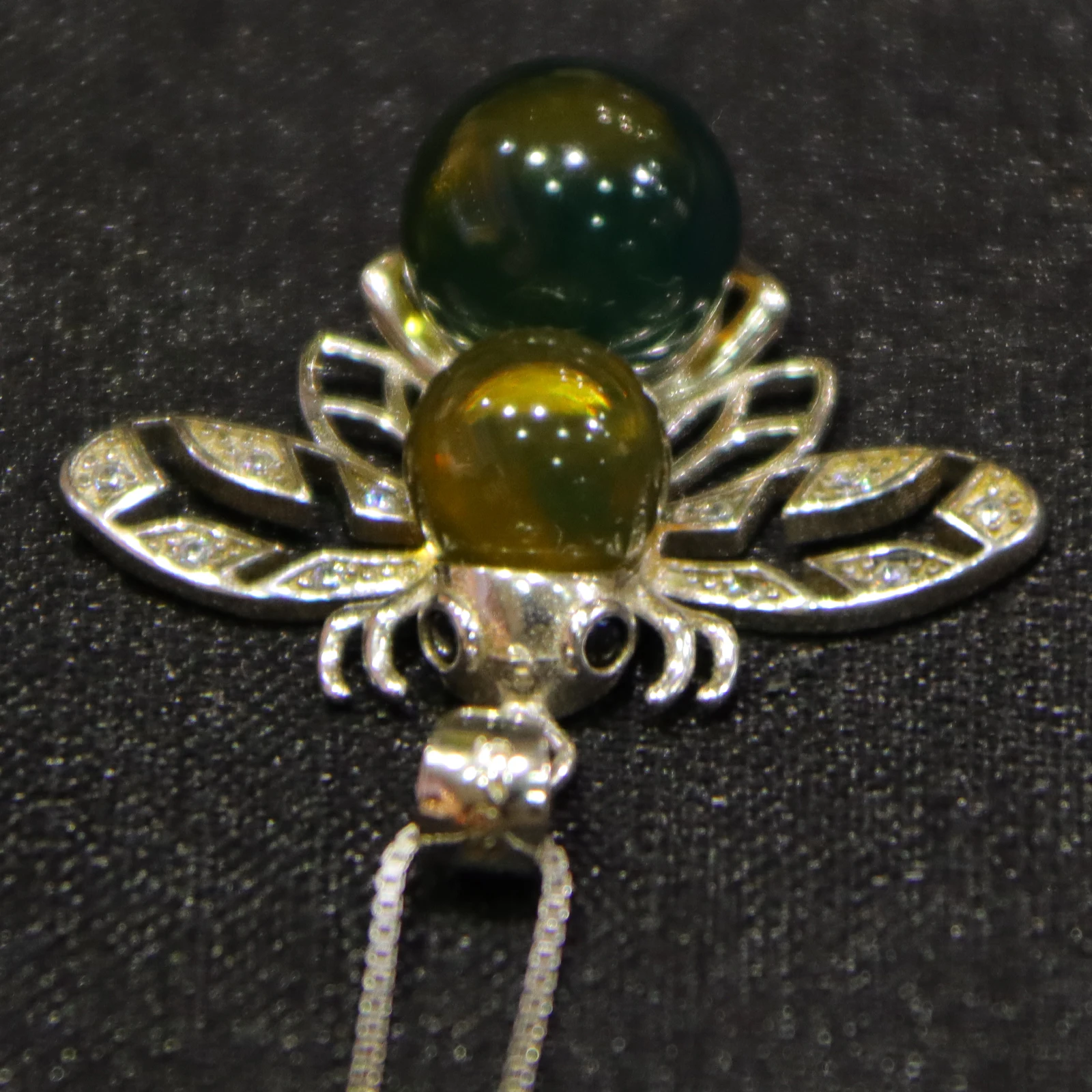 قلادة من الكهرمان الأزرق المتغير اللون الطبيعي مقاس 8 × 9 مم هدية عيد الحب للذكرى السنوية الرومانسية لصديقتك #6