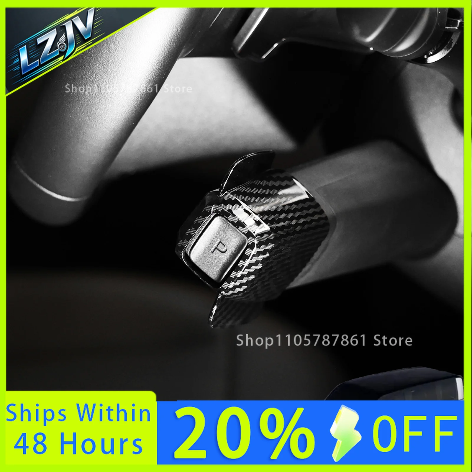 LZJV Car ABS Steering Wheel Shift Knob Assistor Button Trim Cover For Kia PV5 2026 Interior Accessories