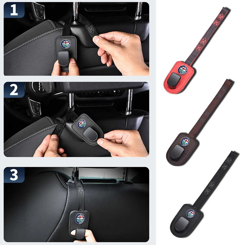 1pc Car Seat Backrest Hidden Multi-Functional Hook Car Rear Seat Creative Headrest Small Hook For Alfa Romeo Giulietta GT 159