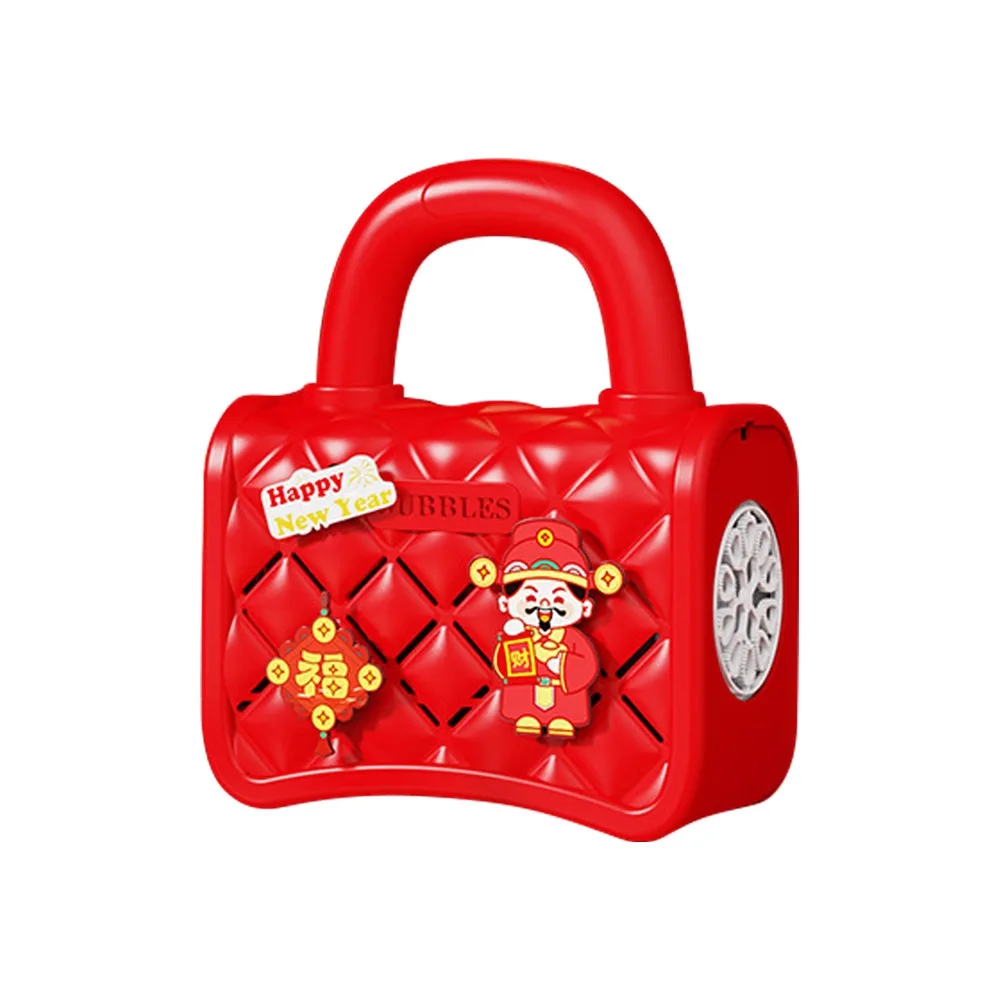 Portable Plastic Bubble Machine Red Flash Lights Sounds Bubble Blower Electronic Firework Machine Outdoor Indoor