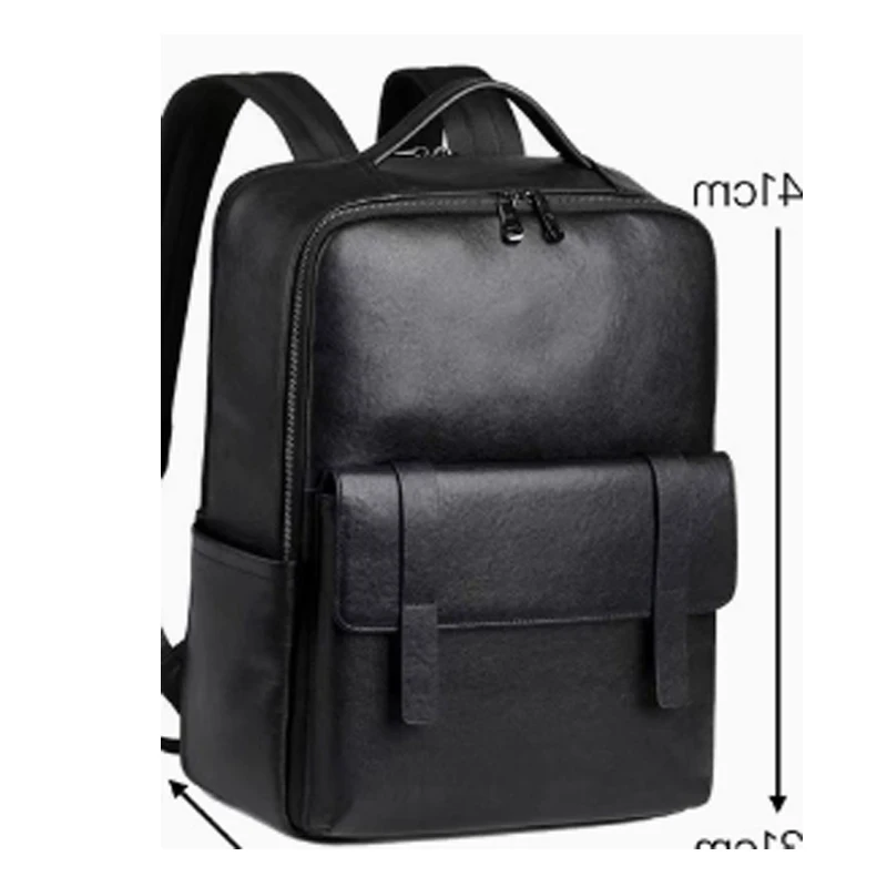 100% Cow Genuine Leather Men Backpacks Fashion Real Natural Leather Student Backpack Boy Luxury Brand large Computer Laptop Bag