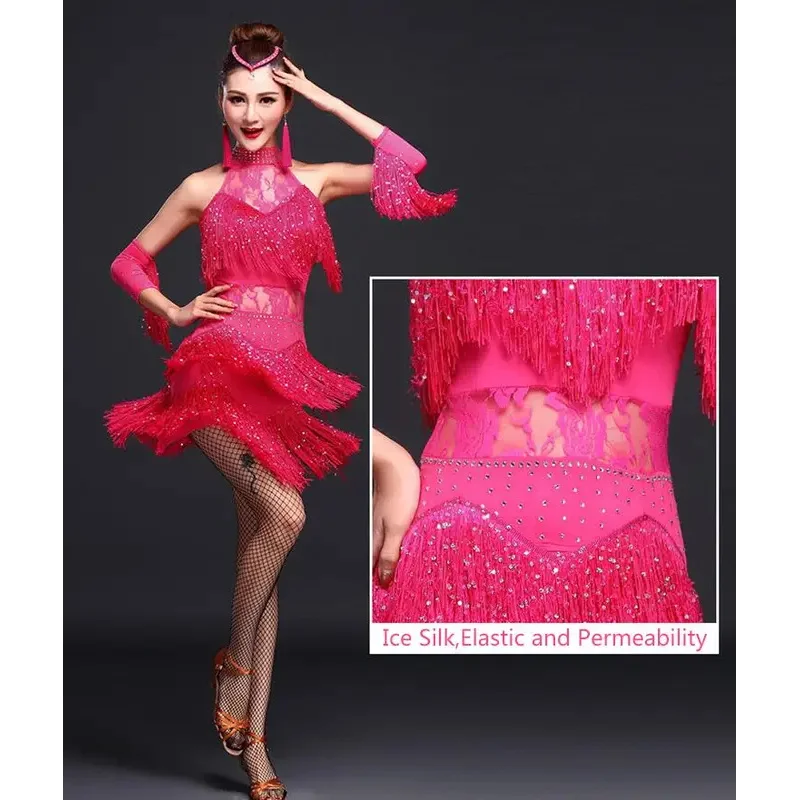 New Latin dance dress women/girls/Lady new sexy fringe salsa/ballroom/tango/dad/rumba/samba/Latin dresses for dancing