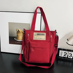 Japanese College Style Student Crossbody Bag 2024 New Simple and Versatile Handbag for Women, Large Capacity Hand-held Book Bag