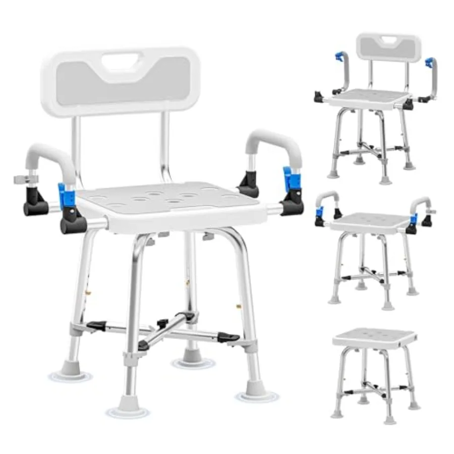 

Shower Chair for Seniors Elderly Handicap Disabled Or Bariatric Adults Heavy Duty 500 Lbs Bench Seat for Inside Shower Stall an