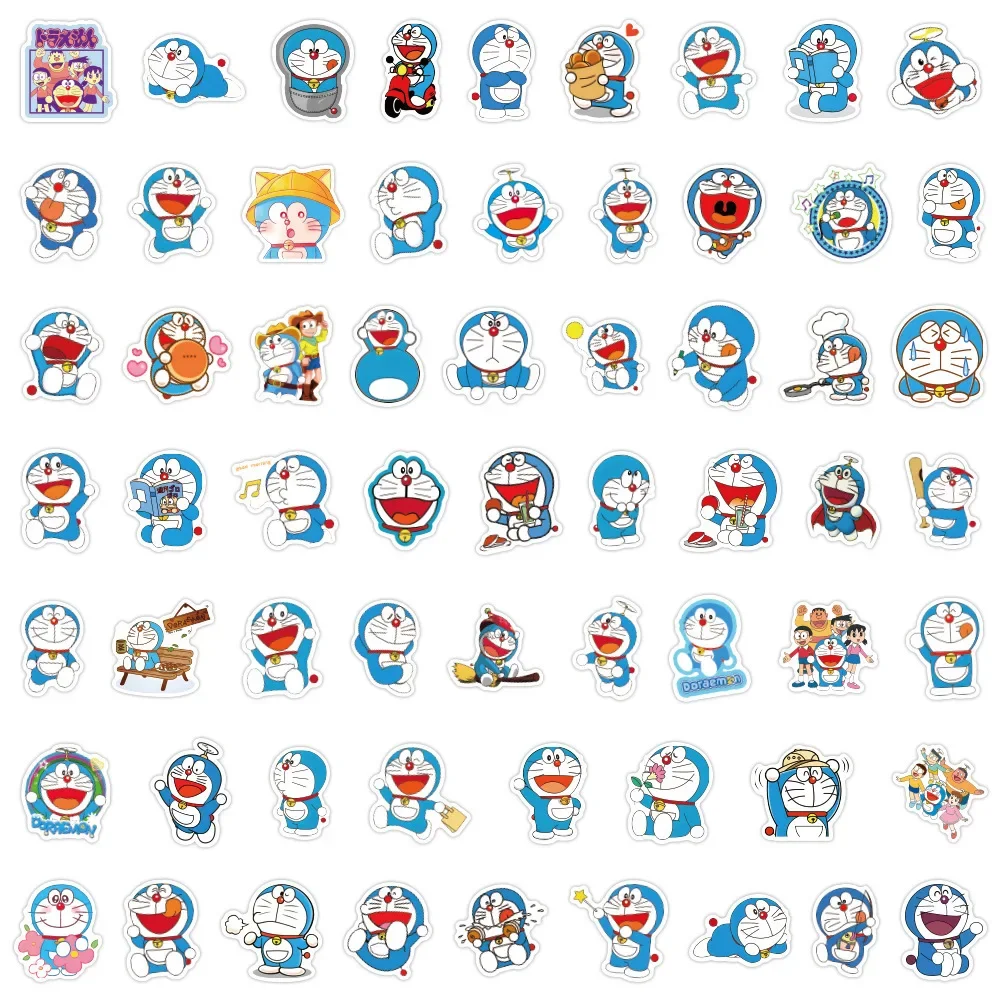 60pcs Cartoon Doraemon Handbook Decoration Diy Stationery Mobile Phone Notebook Stickers