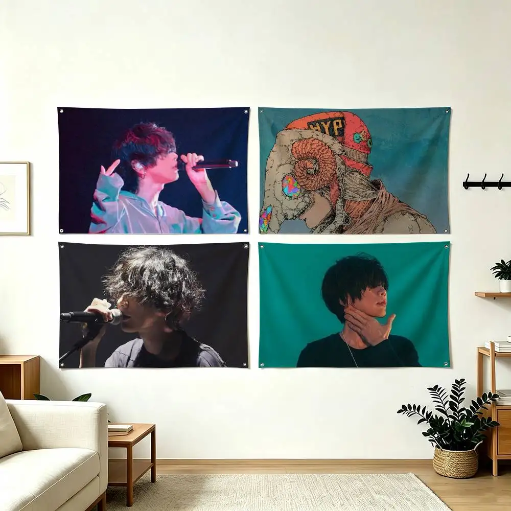 Kenshi Yonezu Pop Singer Flags Wall Hanging Tapestry Outdoor Garage Room Decorative flag Background Blanket