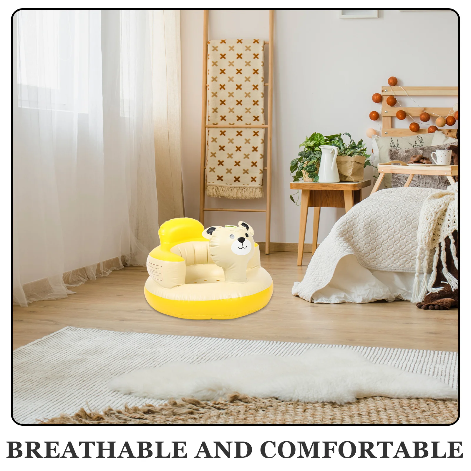 أريكة قابلة للنفخ مقعد الطفل مريح المواد البلاستيكية كرسي طفل صغير حمام دعم الرضع يجلس التعلم التخييم المشي لمسافات طويلة #2