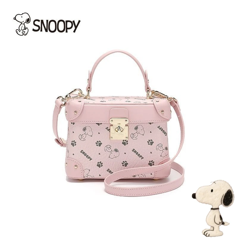 

Милая квадратная сумка с рисунком Снупи, кавайная розовая сумка через плечо для девочек, товары в стиле аниме, подарок на День святого Валентина, Рождество, Хэллоуин
