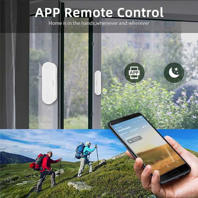 

ABMF-Door Magnetic Sensor Smart Home Wireless Detector Work Withhomekit Alexa Google Home