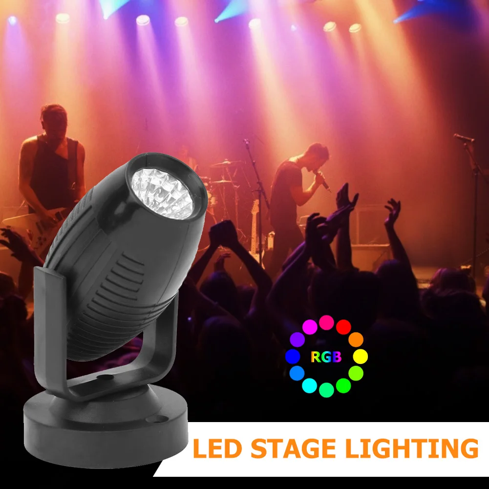 RGB LED 무대 조명, 360 도 조절 가능, KTV 바, 웨딩 파티, 블랙 나이트 램프, 디스코 스포트라이트 프로젝터, 85-265V