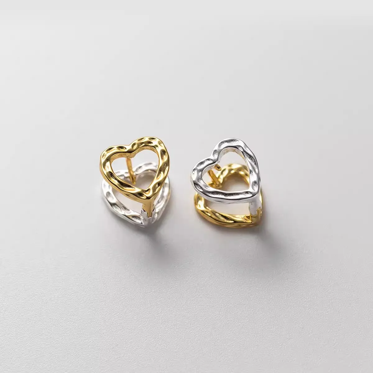 

925 Sterling Silver Heart Earrings Charm Women Trendy Fine Jewelry Prevent Allergy Party Accessories Gifts