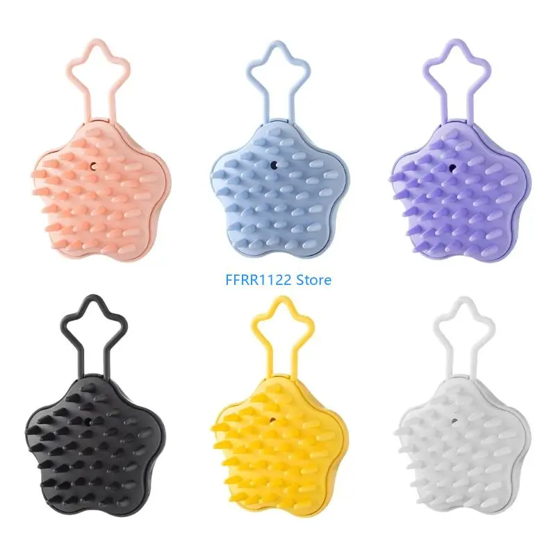 

Y1uf влажный и сухой шампунь щетка для ванны душевой щетка силиконовая головка головы массаж расчесывание для умывания волос для