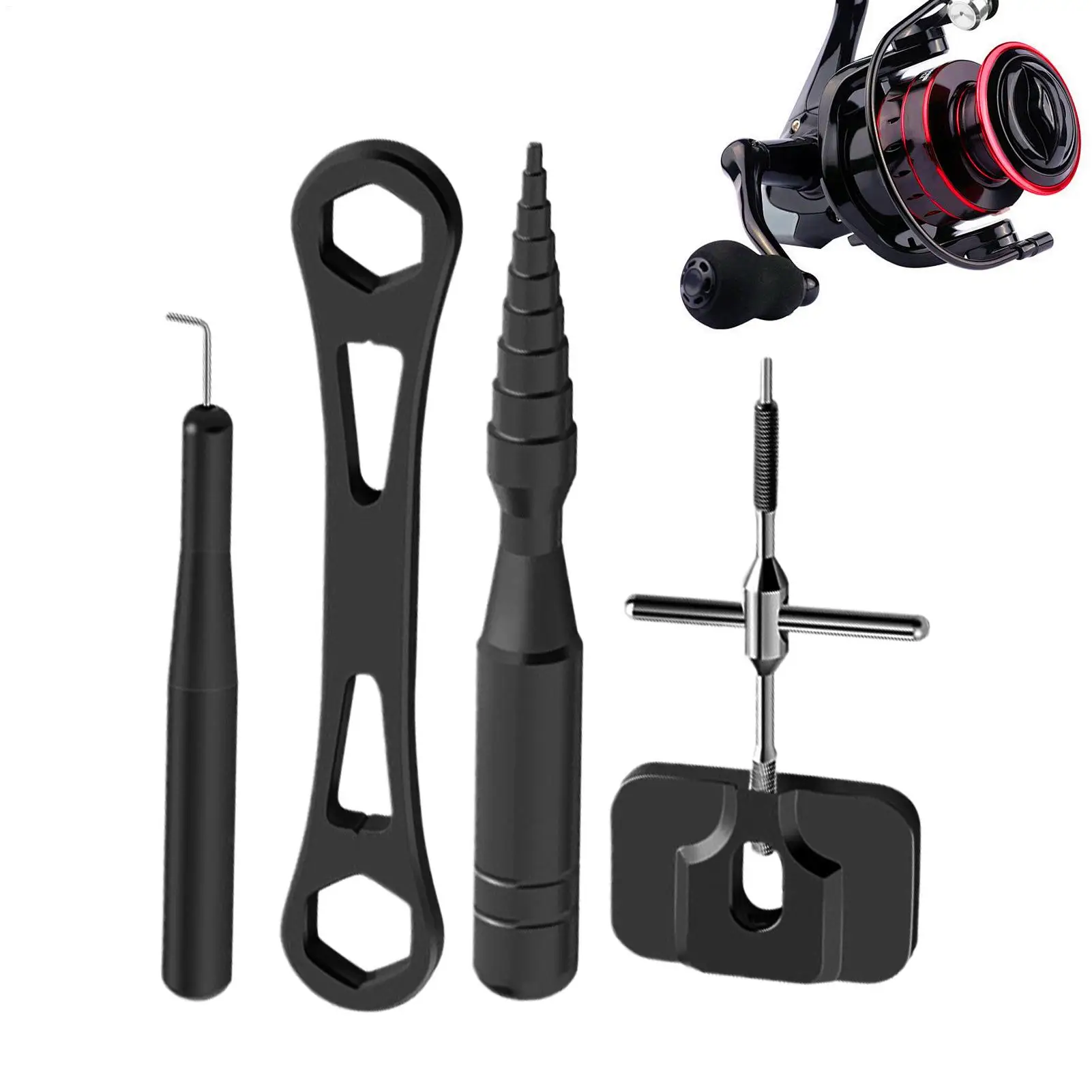 

Reel Cleaning Kit Fishing Gear Removal Kit Portable Angling Reel Care Set For Kayak Surf Boat Shore Saltwater Backpacking