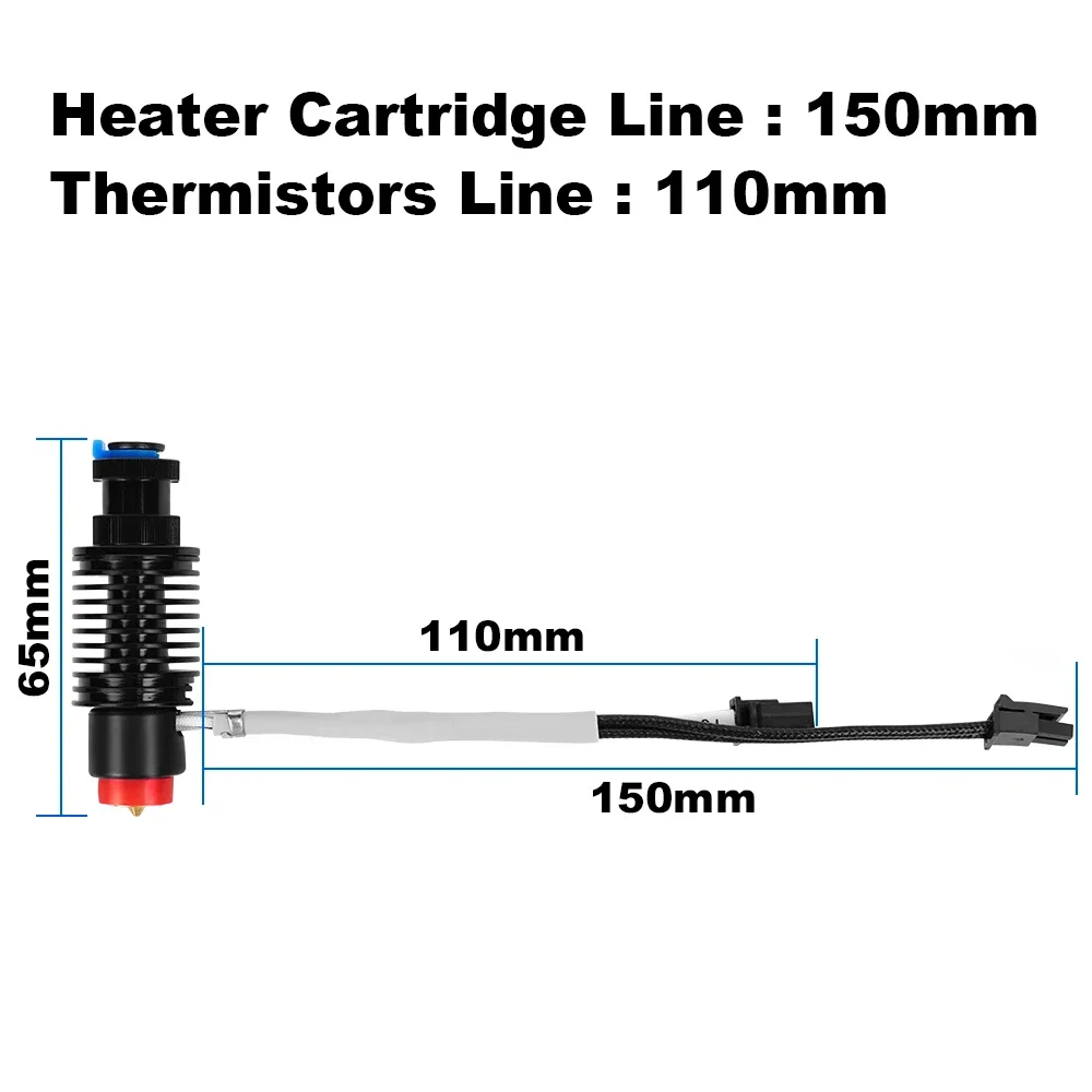 Imagem -03 - Kit Cerâmico de Extrusão de Aquecimento Rápido Aquecedor Core Hotend Kit para Impressora 3d Voron Hot End Revo 104nt 104nt E3d v6