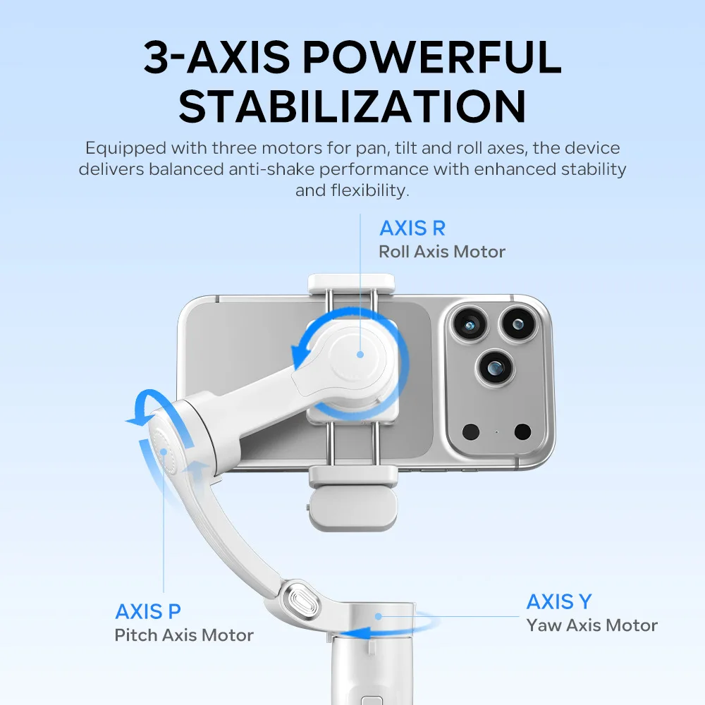 The new X1 handheld gimbal is stable and stable, shooting video artifact, anti-shake live broadcast, face tracking