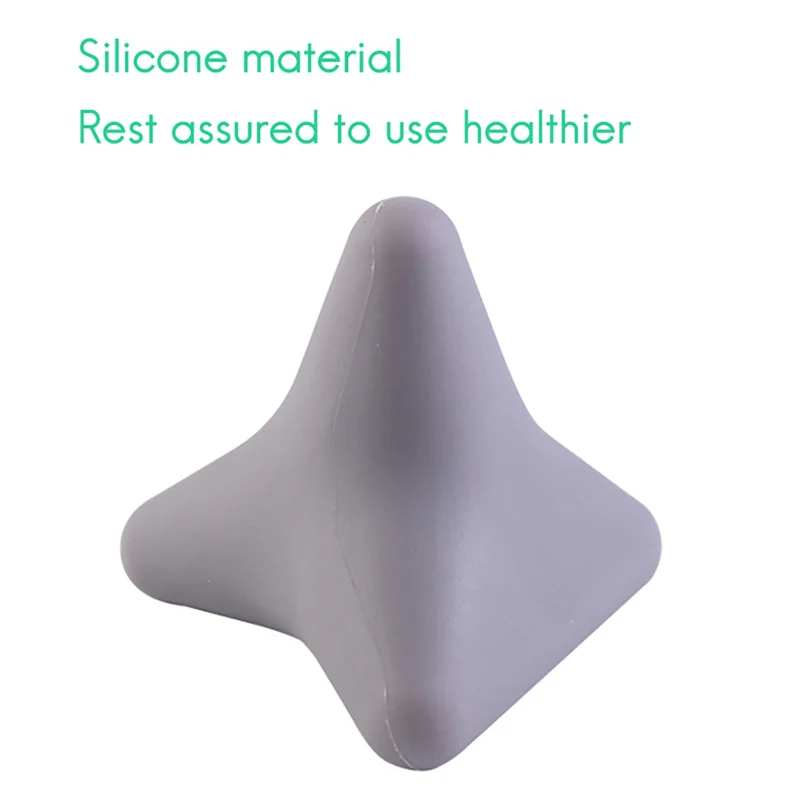 

2X Silicon Massage Cone Solid Ball Psoas Muscle Release Back Neck Scapula Foot Yoga Triangular Relax 1