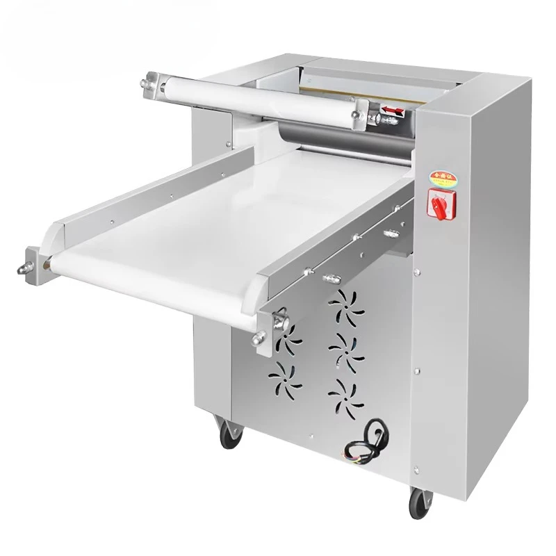 Commercial Stainless Steel 500# Dough Press Auto High Efficiency Wheeled Movable Dough Sheeter for Baozi Steamed Buns