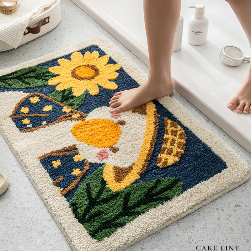 Home toilet floor mat bathroom absorbent non-slip mat