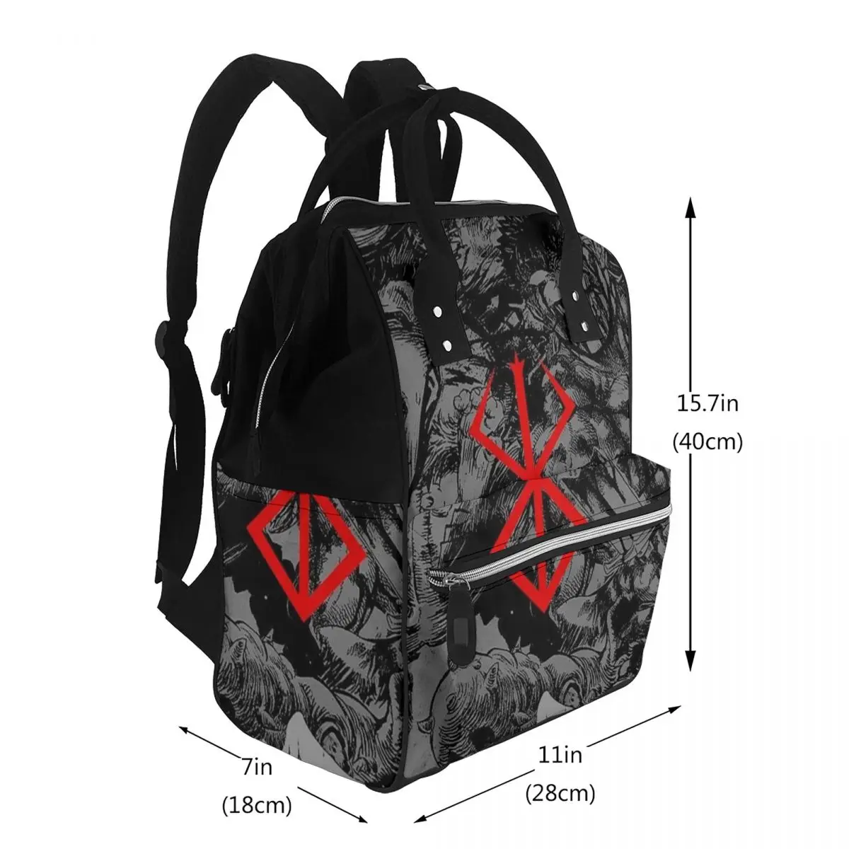 Japan Anime Berserk Swordsman Manga Guts Student Backpack School Bag Hiking Travel Daypack for Men Women Bookbag Shoulder Bags