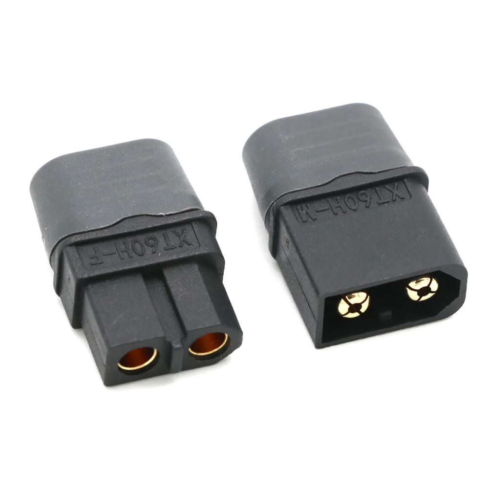 Coppia Connettori Spina E Presa XT60U Alta Tensione Con Contatti Dorati - 60A/100A Per Cavi Fino A 4,5mmq
