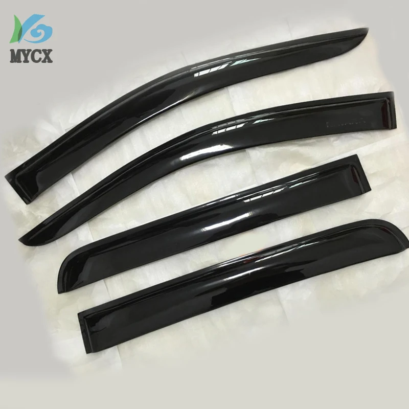 Deflector de viento de coche para nissan navara frontier 2017 D23 protector deflector de ventana negro para nissan navara np300 2014 2019 visera de ventilación
