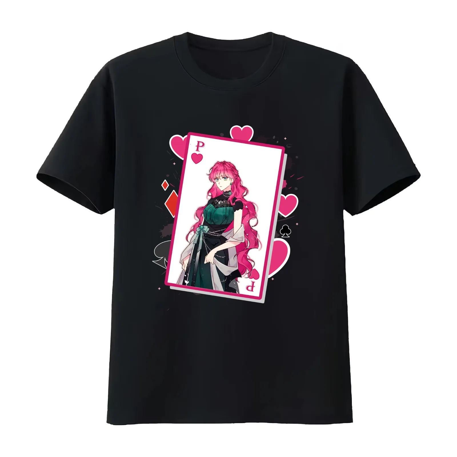 Penelope Poker T-Shirt Summer Casual Cotton Tee Oversized Streetwear Tops Vintage Graphic Print Loose Fit Short Sleeve
