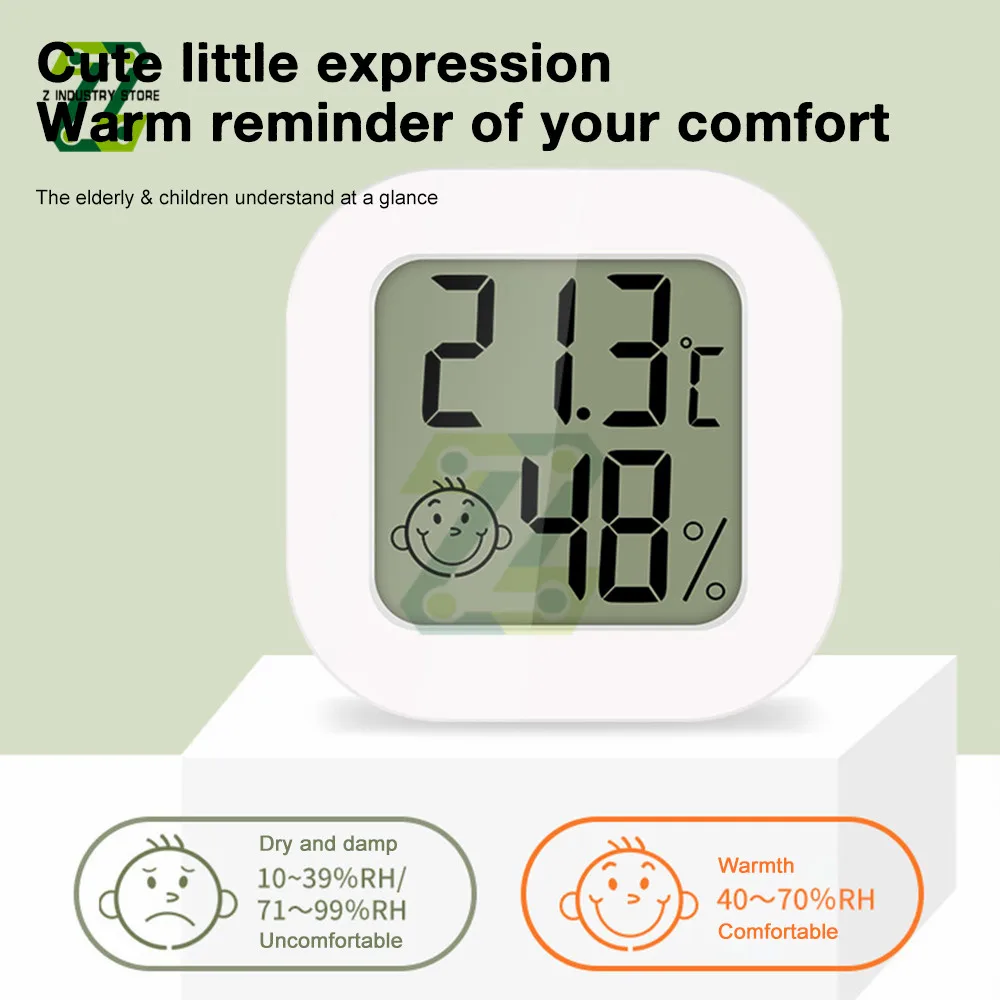 LCD Digital Thermometer Hygrometer Indoor Room Electronic Temperature Humidity Sensor Gauge Weather Station For Home