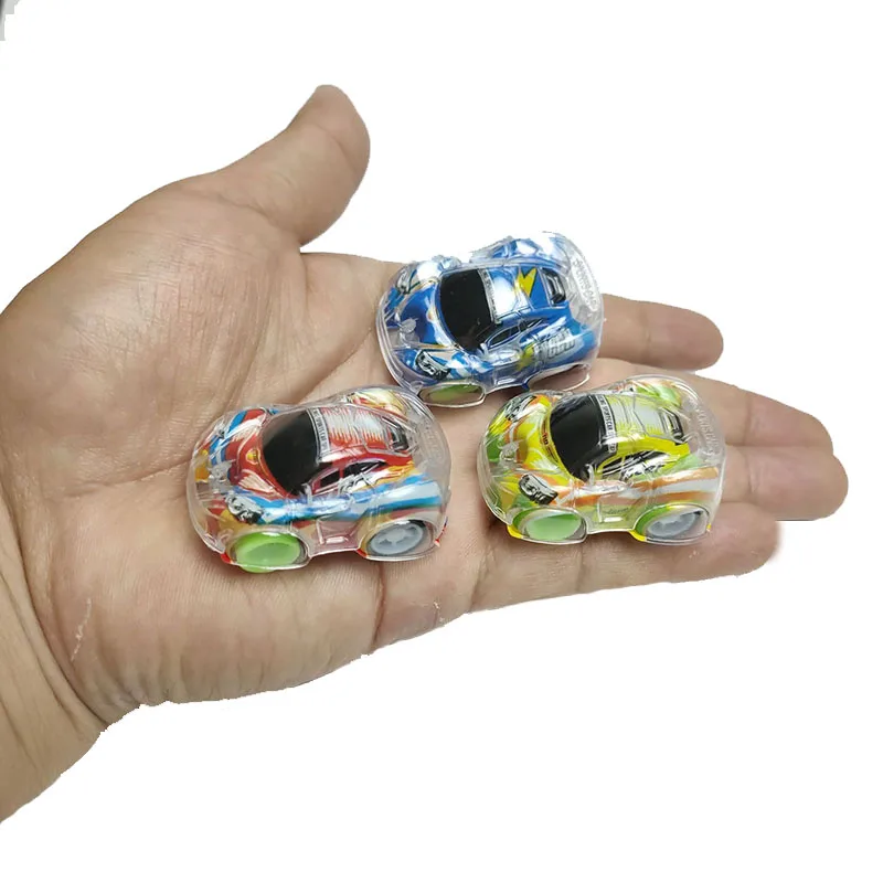 Mini Cartoon trasparente Pull Back Car Kids Party Favors Birtahday piccolo regalo omaggio Pinata filler premi scolastici