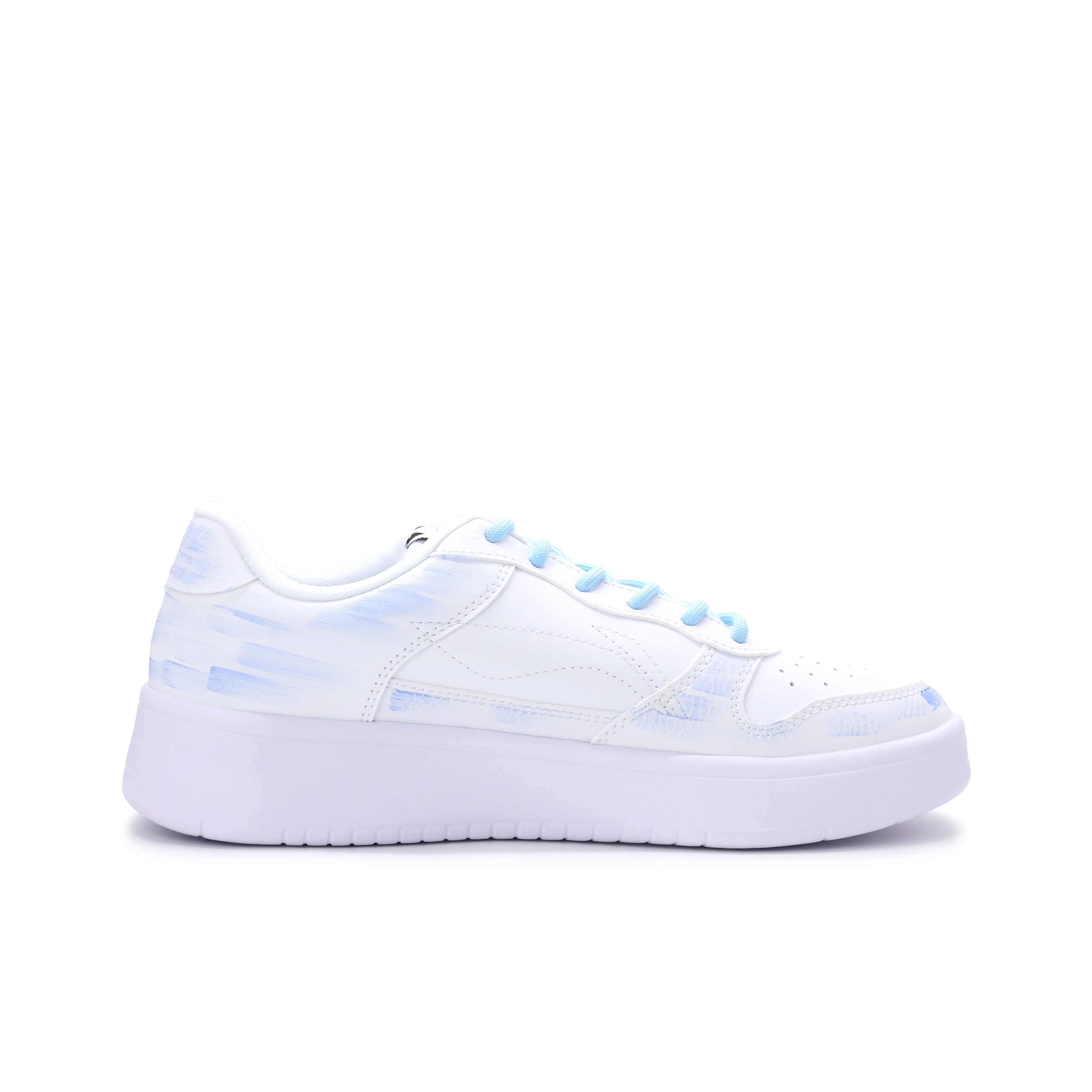 Li Ning Floating Boat Wear resistant And Lightweight Low top Skateboard Shoes Unisex Blue White AGCS419-1（team1561-)