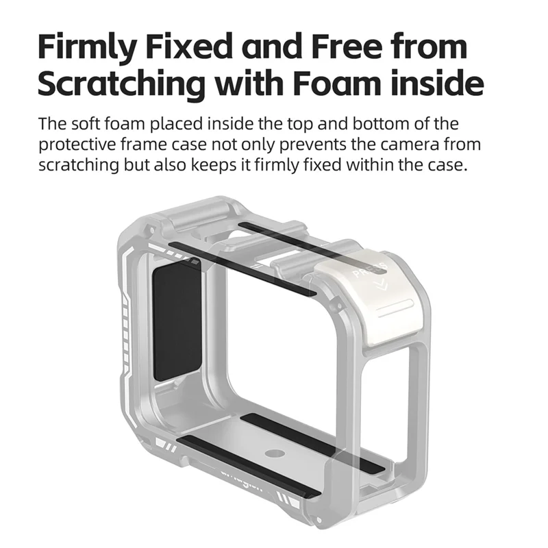 

AMAGISN Sport Camera Metal Cage Cold Shoe Protective Case With Silicone Lens Cover For Gopro Hero 13/12/11/10/9